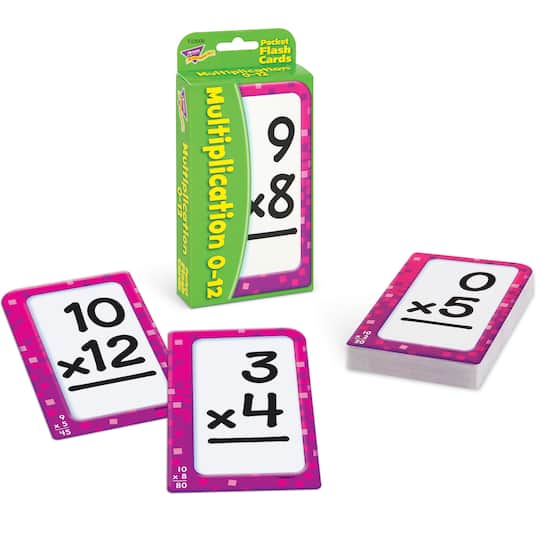Trend Enterprises&#xAE; Multiplication 0-12 Pocket Flash Cards, 12 Pack Bundle